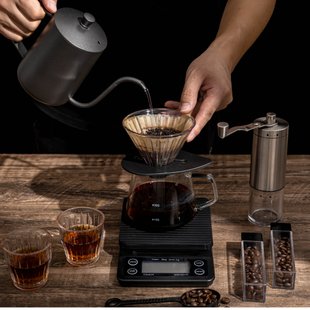 Подарочный дорожный набор для приготовления фильтр – кофе/заварник чайник кофемолка чашка фильтр пакеты TOMAS LY10 black  180424 фото, Hot Box