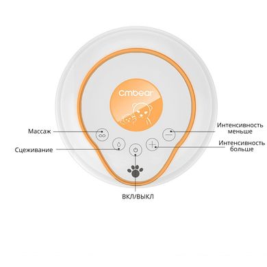 ​Молокоотсос ультратихий электрический с режимом массажа и стимуляции CMBEAR ZRX-0606 White 267329731 фото, Hot Box