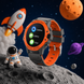 Дитячий / дорослий смарт годинник - телефон Smart Watch 4G SIM-карта, IP67, GPS, кнопка SOS, прослуховування, відеодзвінок, геозабор Tabby K55 помаранчевий 529495164 фото, Hot Box, 4