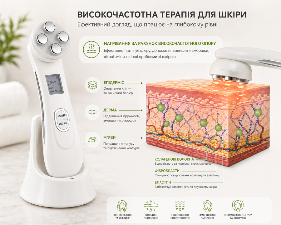 Косметологический массажер для лица и тела с эффектом Lift Up Beauty instrument электромиостимуляция светотерапия RF - лифтинг 111714008 фото, Hot Box