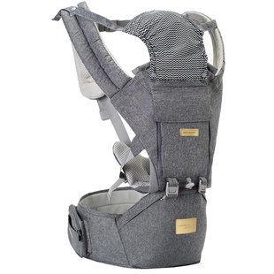 Многопозиционная сумка-переноска Hip Seat слинг со съемным сиденьем Leshu 3 в 1 BC-318 Grey 40123Gr фото, Hot Box