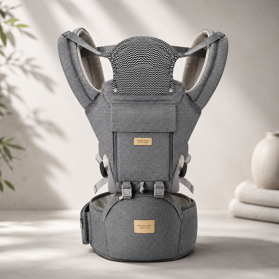 Багатопозиційна сумка-переноска Hip Seat слінг зі знімним сидінням Leshu 3 в 1 BC-318 Grey 40123Gr фото, Hot Box
