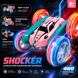 Трюковая игрушечная машинка перевертыш TWIST CAR Soli 2.4Гц на пульте радиоуправления YKC0013 голубо-розовая
