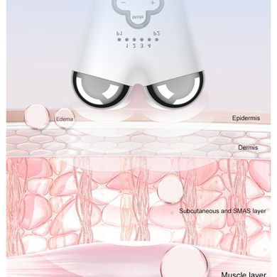 Багатофункціональний мікротоковий EMS масажер косметологічний прилад для ліфтингу і омолодження шкіри обличчя Ouyii LCB-AG1031 white 384944289 фото, Hot Box