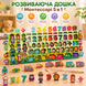 Многофункциональная игровая доска - развивающий сортер Монтессори цифры, фигурки, рыбалка SOLI