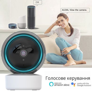 Високоякісна поворотна HD 1920x1080 відеоняня / радіоняня Wi-Fi IP-камера з двостороннім зв'язком датчиком руху та нічним баченням Yikoo YF5 384471198 фото, Hot Box