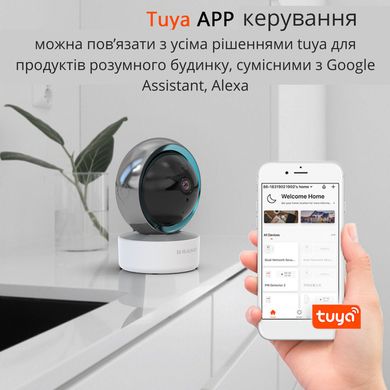 Высококачественная поворотная HD 1920x1080 видеоняня / радионяня Wi-Fi IP-камера с двухсторонней связью датчиком движенияи и ночным видением Yikoo YF5 384471198 фото, Hot Box