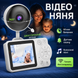 Видеоняня с цифровой камерой 2,8 дюйма ЖК-дисплей Full HD CMOS-датчик с ночным видением и двусторонней связью, колыбельные, измерение температуры, датчик плача Happy Baby С3 white 427490537 фото, Hot Box, 1