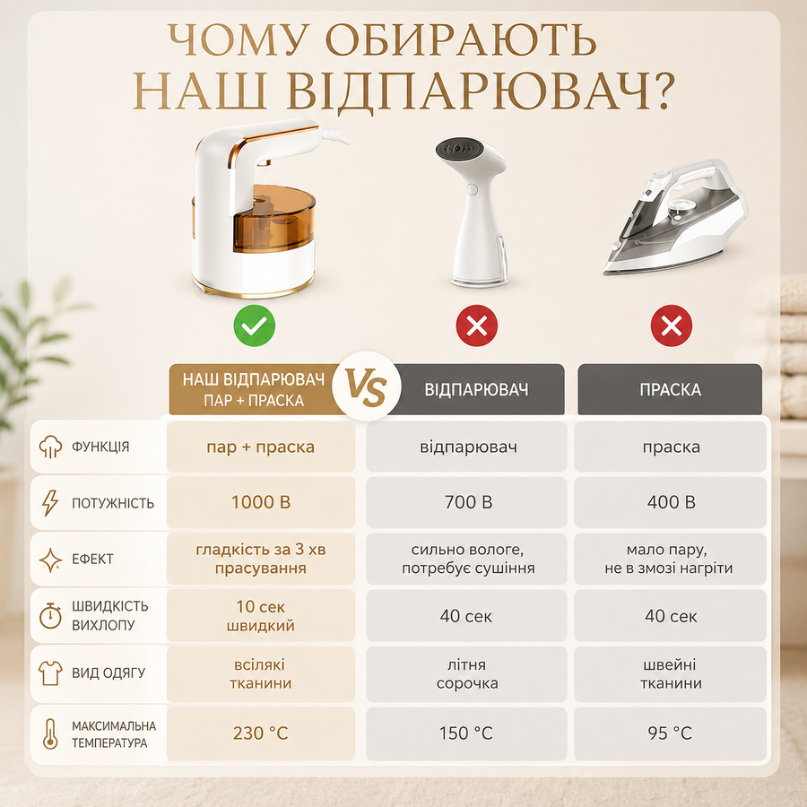Відпарювач портативний ручний, вертикальний Trend house PI019 428003930 фото, Hot Box