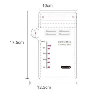 Пакети для зберігання грудного молока з подвійним zip lock і носиком BOBODUCK F5211 345487624 фото, Hot Box