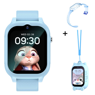 Детские умные смарт часы Lemfo K26 трекер GPS, видеозвонок, SOS, IP67, HD камера, игра и дополнительные корпуса в комплекте Голубой 396184020 фото, Hot Box